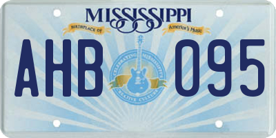 MS license plate AHB095
