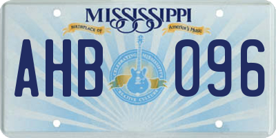 MS license plate AHB096