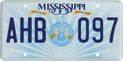 MS license plate AHB097