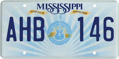 MS license plate AHB146