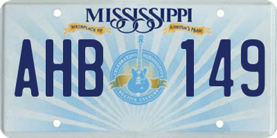 MS license plate AHB149