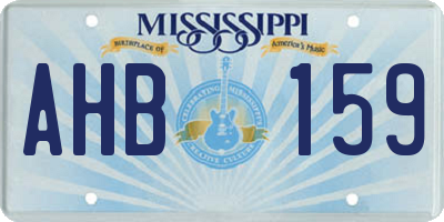 MS license plate AHB159