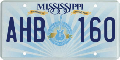 MS license plate AHB160