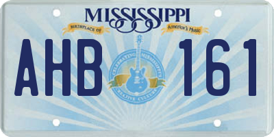 MS license plate AHB161