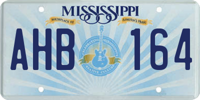 MS license plate AHB164