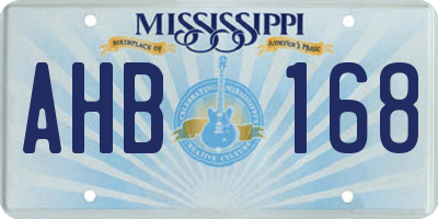 MS license plate AHB168
