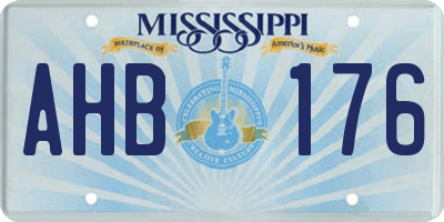 MS license plate AHB176