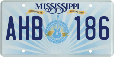 MS license plate AHB186