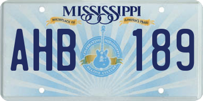 MS license plate AHB189