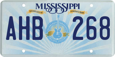 MS license plate AHB268