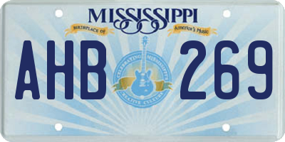 MS license plate AHB269
