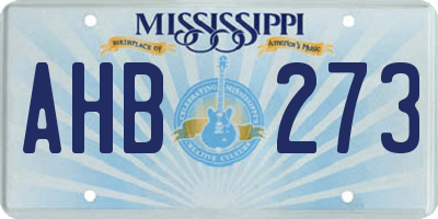 MS license plate AHB273