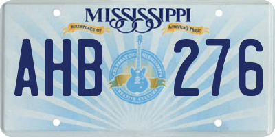 MS license plate AHB276