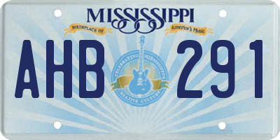 MS license plate AHB291