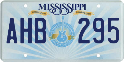 MS license plate AHB295