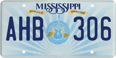 MS license plate AHB306