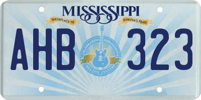 MS license plate AHB323