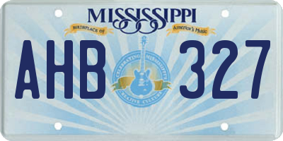MS license plate AHB327