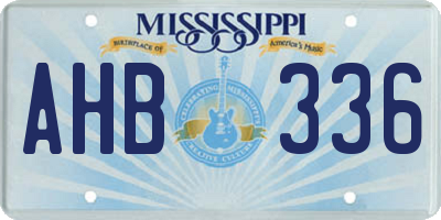 MS license plate AHB336