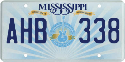 MS license plate AHB338
