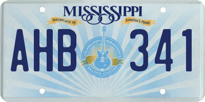 MS license plate AHB341