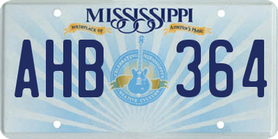 MS license plate AHB364