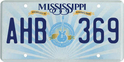 MS license plate AHB369