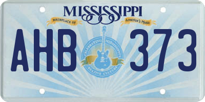 MS license plate AHB373