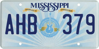 MS license plate AHB379