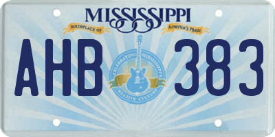 MS license plate AHB383