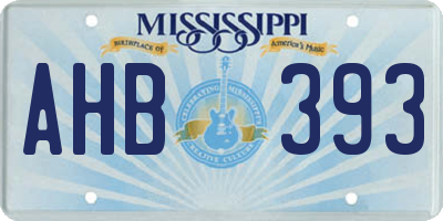 MS license plate AHB393