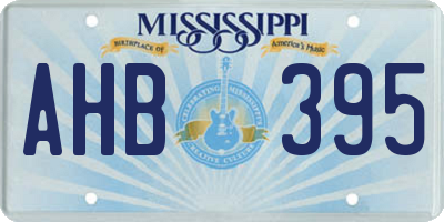 MS license plate AHB395