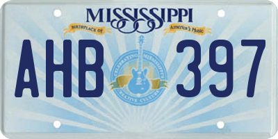 MS license plate AHB397