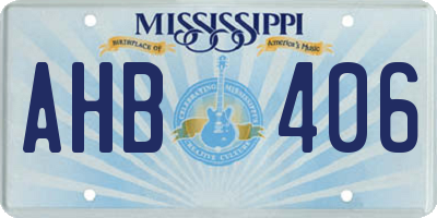MS license plate AHB406