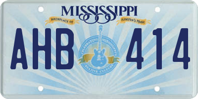 MS license plate AHB414