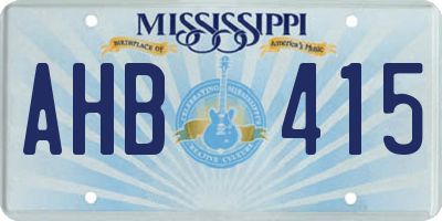 MS license plate AHB415
