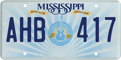MS license plate AHB417