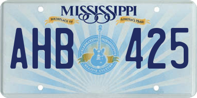 MS license plate AHB425