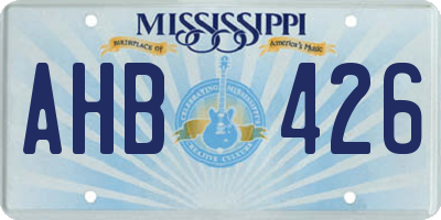 MS license plate AHB426