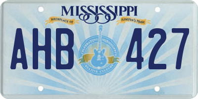 MS license plate AHB427