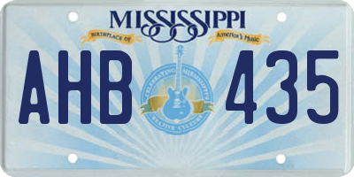 MS license plate AHB435