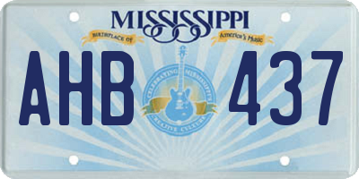 MS license plate AHB437