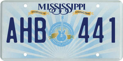 MS license plate AHB441
