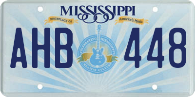 MS license plate AHB448