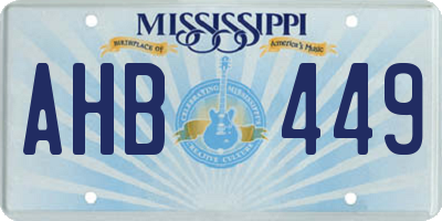 MS license plate AHB449