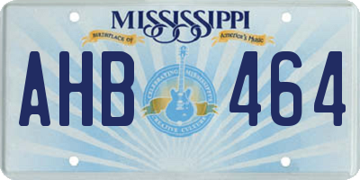 MS license plate AHB464
