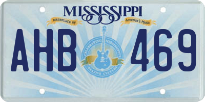 MS license plate AHB469