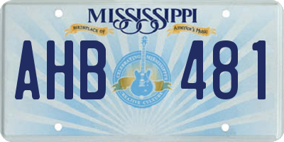 MS license plate AHB481