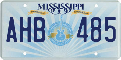 MS license plate AHB485