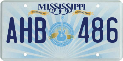 MS license plate AHB486